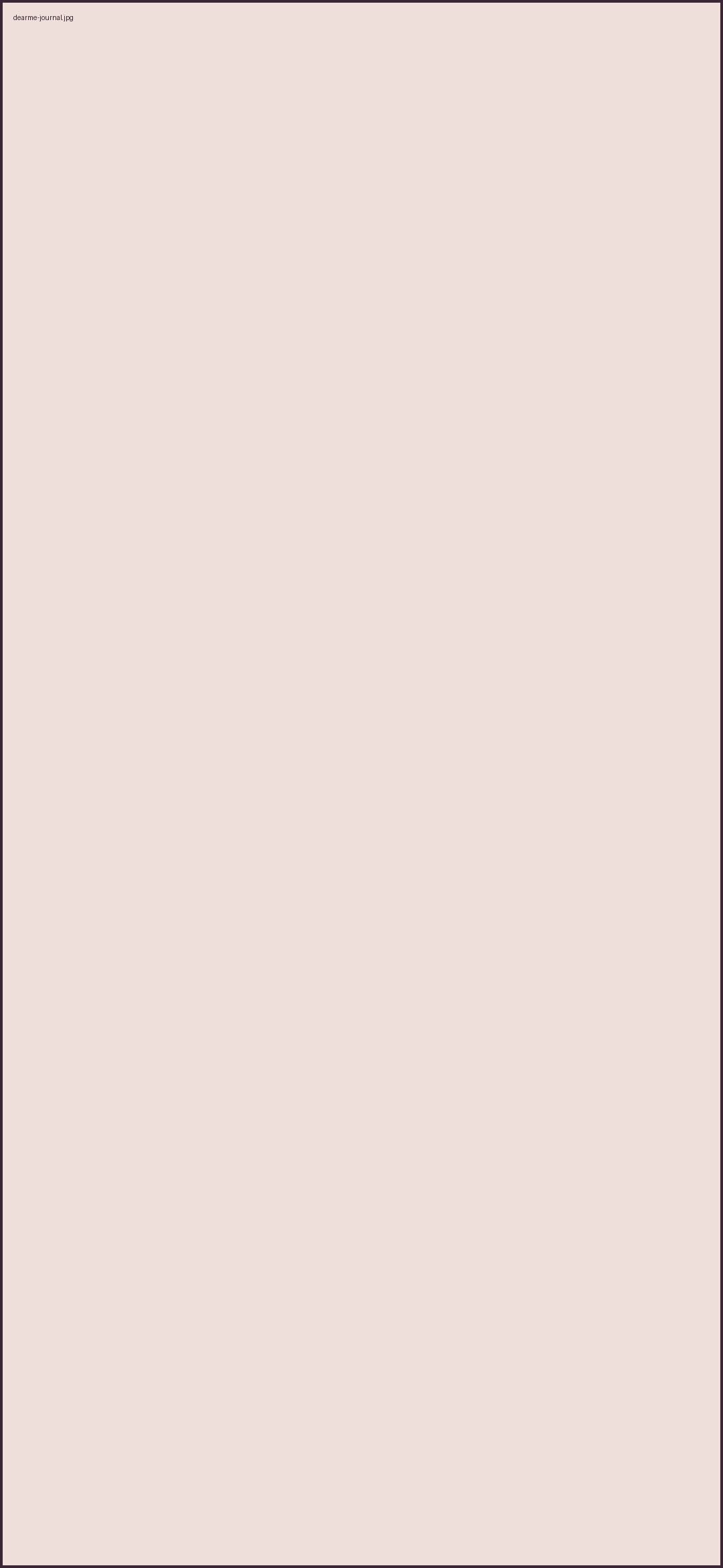 Dear Me personal diary and calendar screen